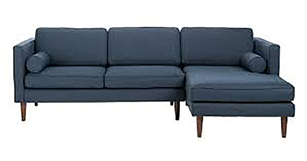 L shaped Mid-Century Modern Sofaset 3 seater