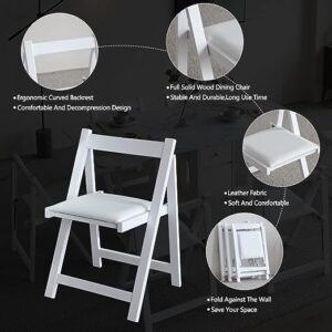 Wooden Folding Chairs with Padded Seats