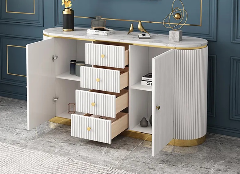 Minimalist Sideboard Buffet Slate Cabinet