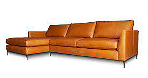 L shaped Mid-Century Modern Sofaset 3 seater