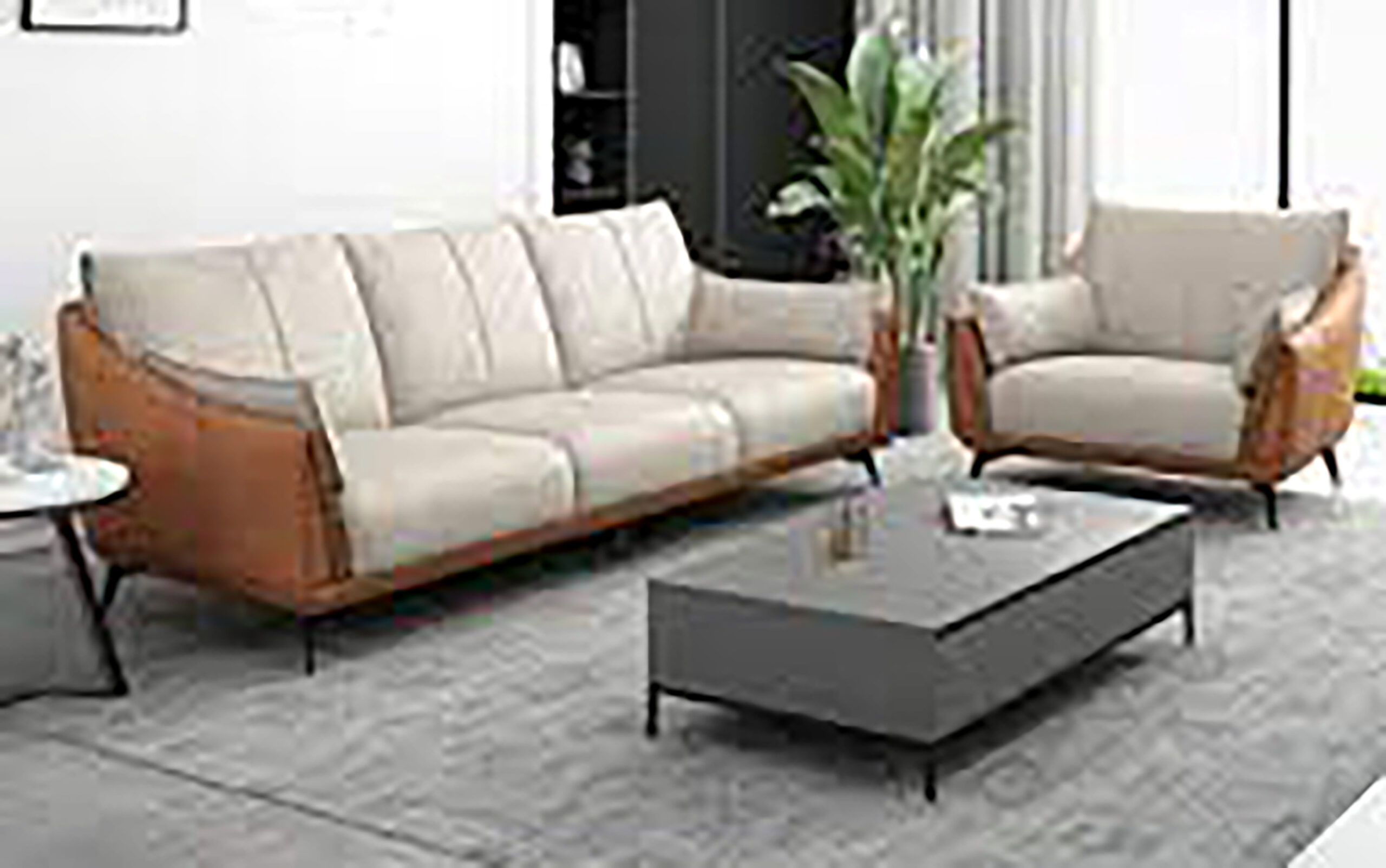 Mid-Century Modern Sofaset 4 seater