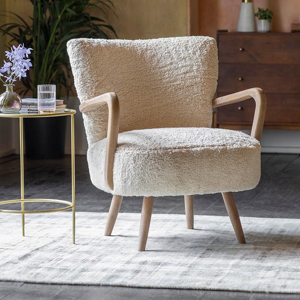 Calvin armchair in cotton rug