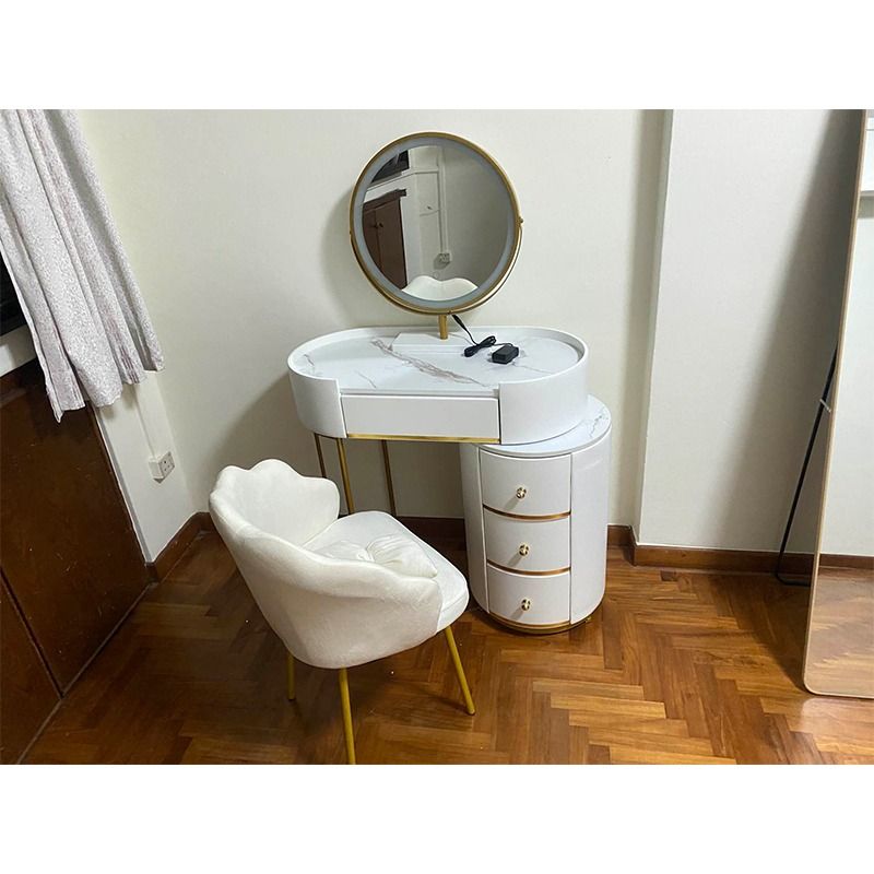 Makeup Dressing Table with LED Light Mirror