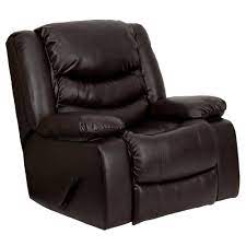Wide Modern Overstuffed Manual Glider Rocker Recliner with Wide Backrest