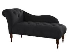 Contemporary Button Tufted Chaise Lounge
