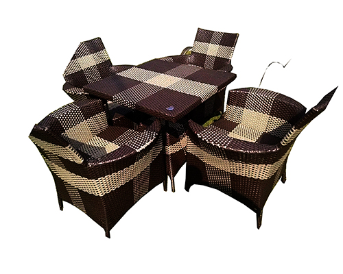 Rattan Outdoor set in cofee brown color