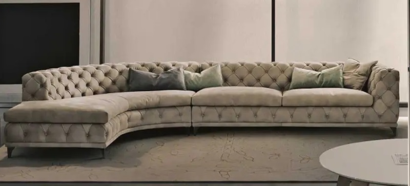 Royal sofa set luxury living room furniture, a chesterfield corner leather sofa set