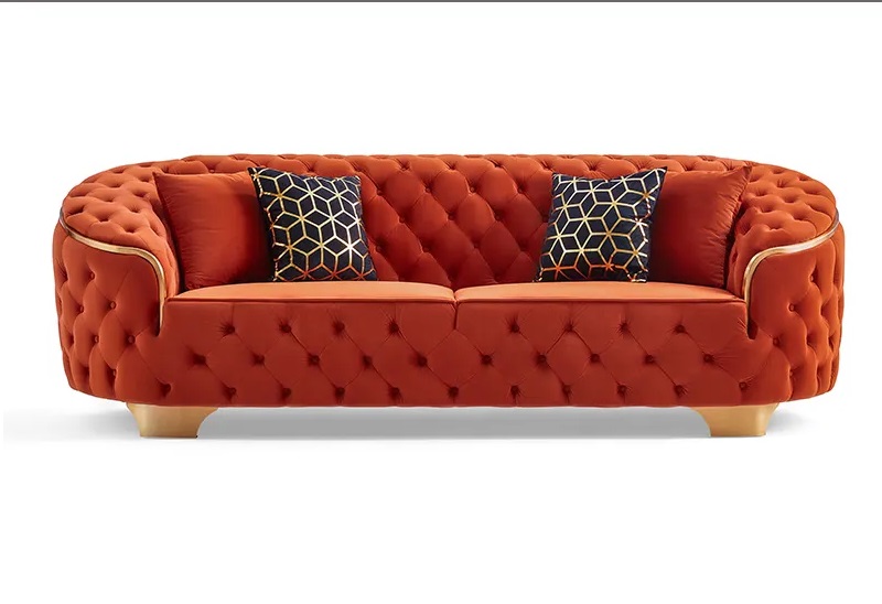 velvet chesterfield sofa set Furniture