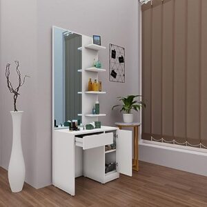 Half Miror White dressing Mirror 