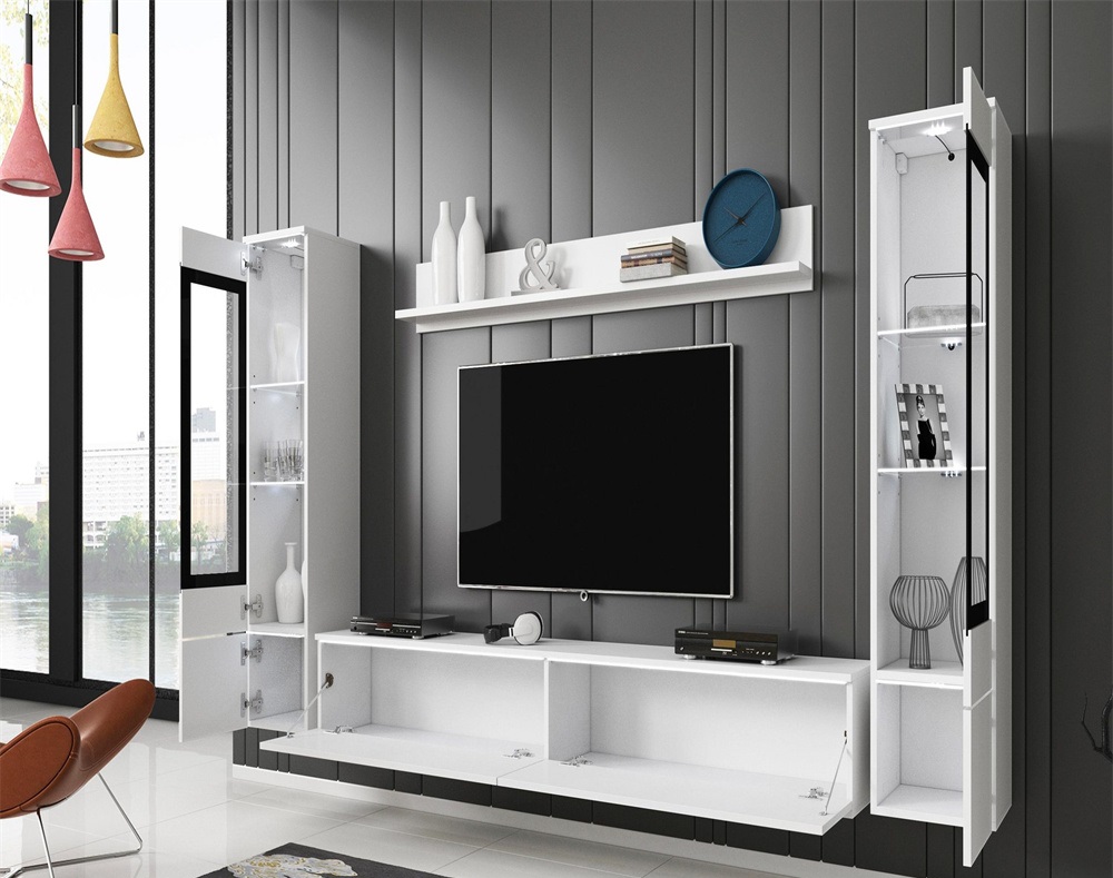 Wooden Tv Wall Units Cabinet