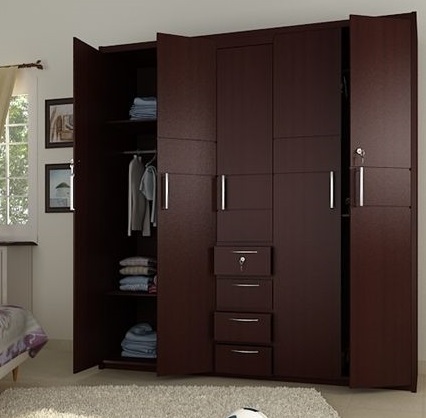 Multi functional 4 door custom design bedroom wardrobe