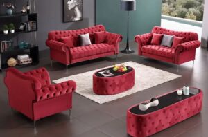 chesterfield fabric home sofa set furniture