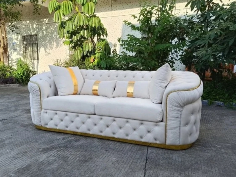 Modern Designer Luxury Tufted Chesterfield Velvet Tufted Sofas Set Furniture
