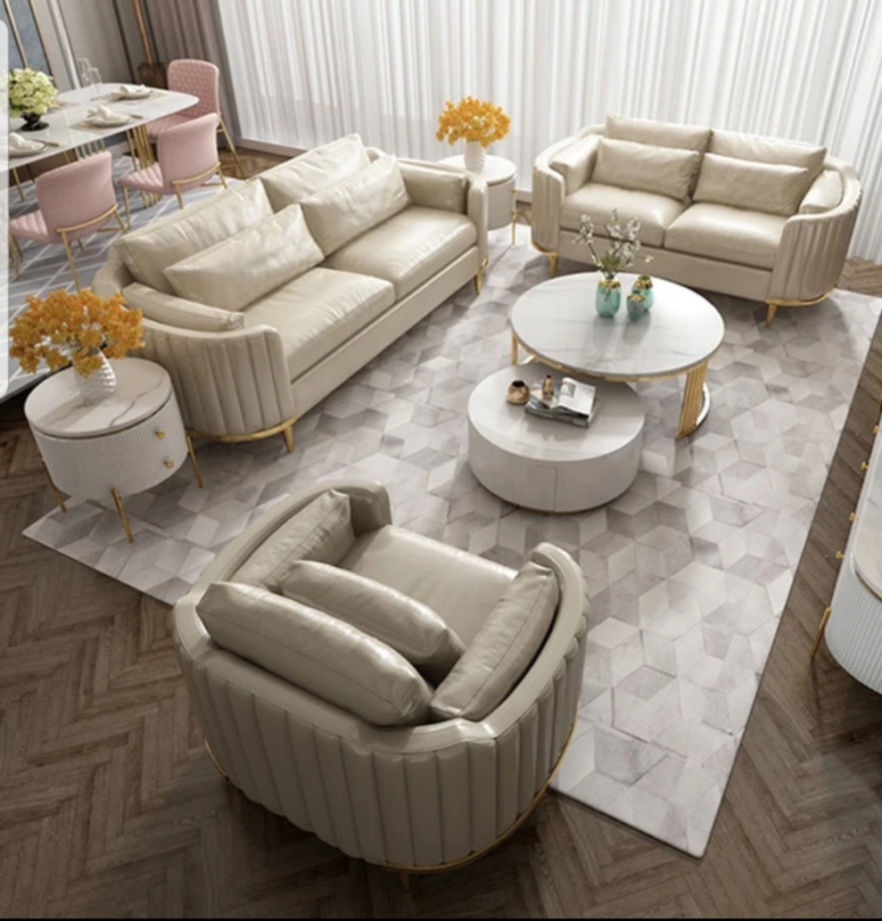 Velvet Upholstery chesterfield Sofa for Living Room set