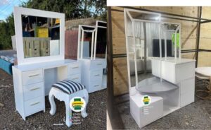 Wide Saloon Dressing Mirror with Lights