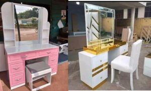 Wide Saloon Dressing Mirror with Lights