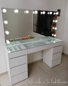 Modern Full-Length Dressing Mirror with LED Lights