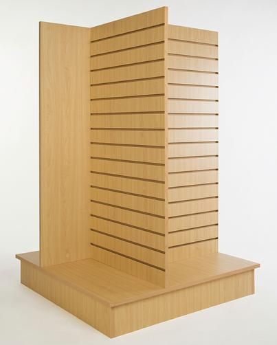 Modern Wooden Slatwall Display Shelves