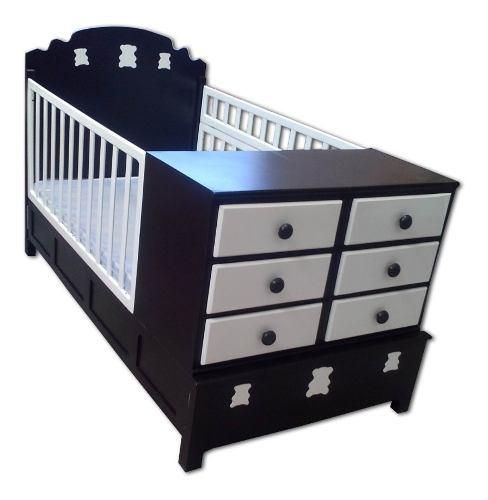 Convertible Baby Cot with Changing Table