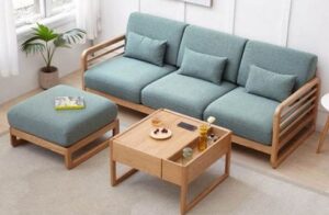 Wooden Frame Sofaset with 5 Seater