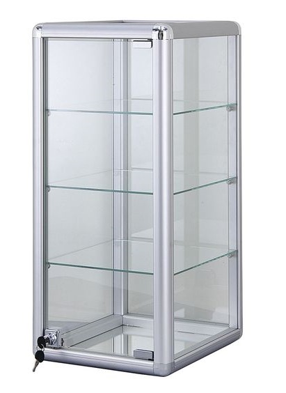 Glass Retail Display Cabinet with Sliding Doors
