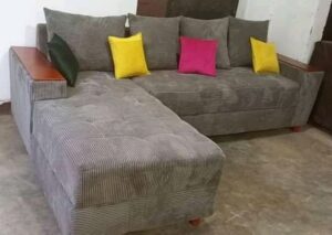 L shape 5 Seater Affordable Mid-Century Sofaset furniture