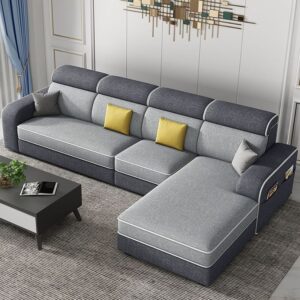 5 Seater Budget Sectional Sofaset with Ottoman