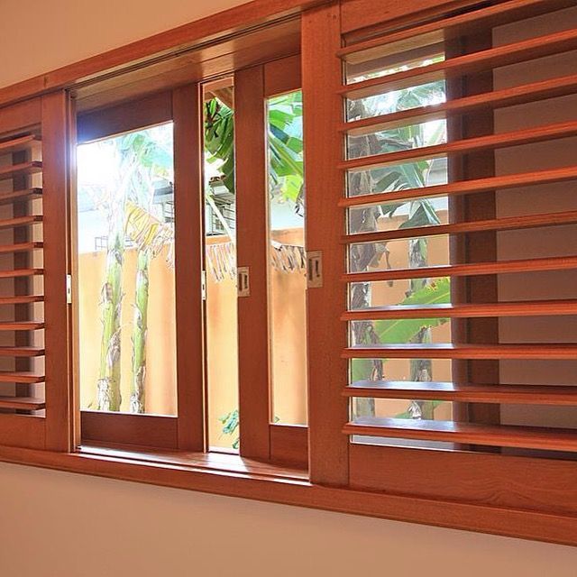 Coastal-Style Louvered Wooden Door