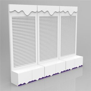 Modern Wooden Slatwall Display Shelves