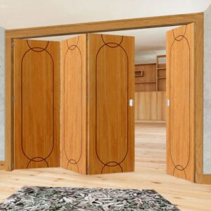 Modern Bi-Fold Wooden Door for Indoor/Outdoor Living