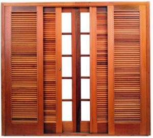 Modern Bi-slide Wooden Door for Indoor/Outdoor Living