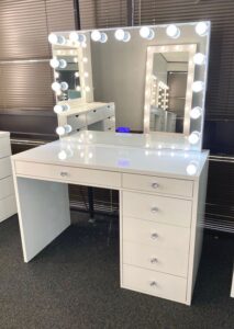 Modern Full-Length Dressing Mirror with LED Lights