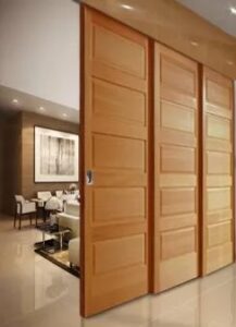 Modern Bi-slide Wooden Door for Indoor/Outdoor Living