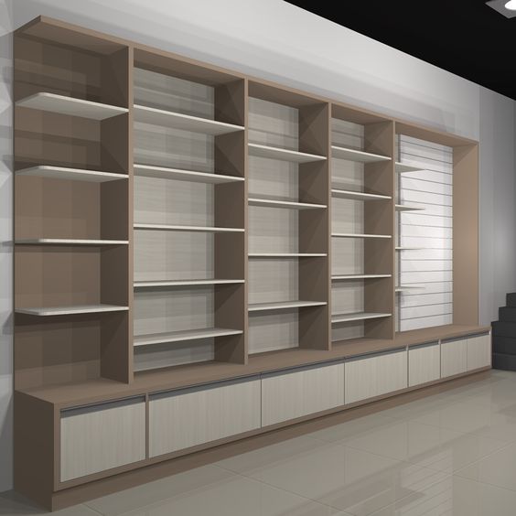 Best Minimalist Wooden Floating Shop Display Shelves