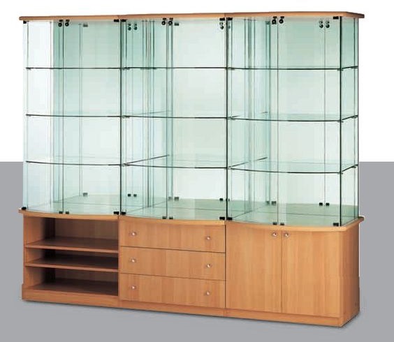 Glass Cube Tower Display Case
