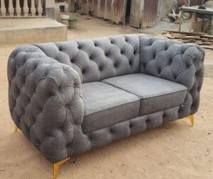 Compact 2-Seater Fabric Sofaset