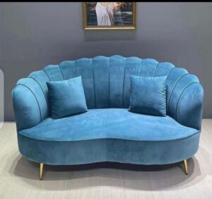 Compact 2-Seater Fabric Sofaset