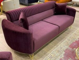 Compact 2-Seater Fabric Sofaset