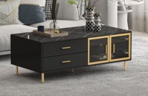 Contemporary Glass Top Center Table