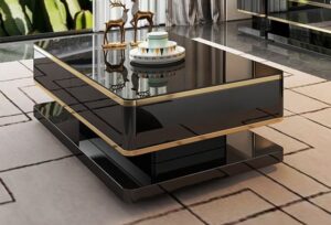 Contemporary Glass Top Center Table