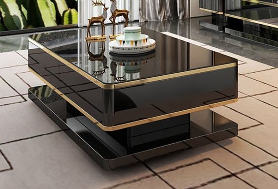 Contemporary Glass Top Center Table