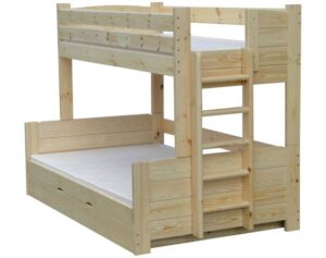 Eclectic Wooden Bunk Bed with Customizable Options