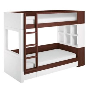Eclectic Wooden Bunk Bed with Customizable Options