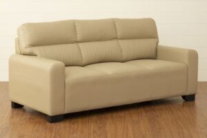 Economical Leatherette Three-Seater Sofaset