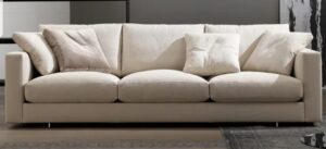 Economical Leatherette Three-Seater Sofaset