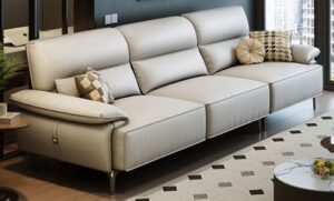 Economical Leatherette Three-Seater Sofaset