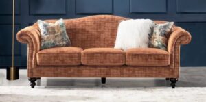 Economical Leatherette Three-Seater Sofaset