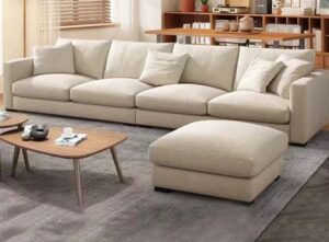 Economical Leatherette Three-Seater Sofaset