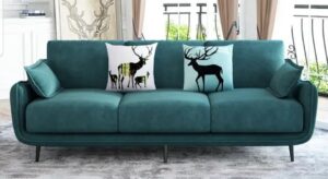 Economical Leatherette Three-Seater Sofaset