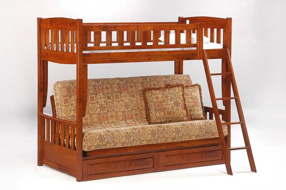 Futon Style Bunk Bed with Convertible Sofa 1